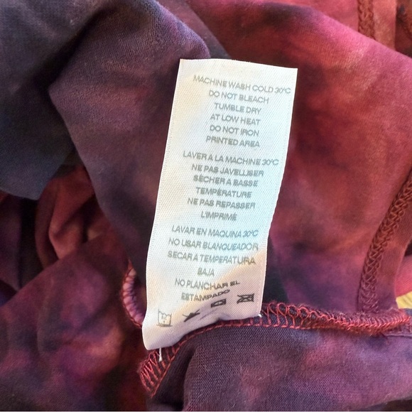 Sundry Women’s Tie-Dye Burgundy Side Slit Midi Skirt Size 1 - Picture 12 of 12